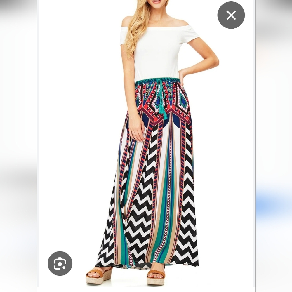 Flying Tomato Boho Maxi Skirt Convertible SZ L